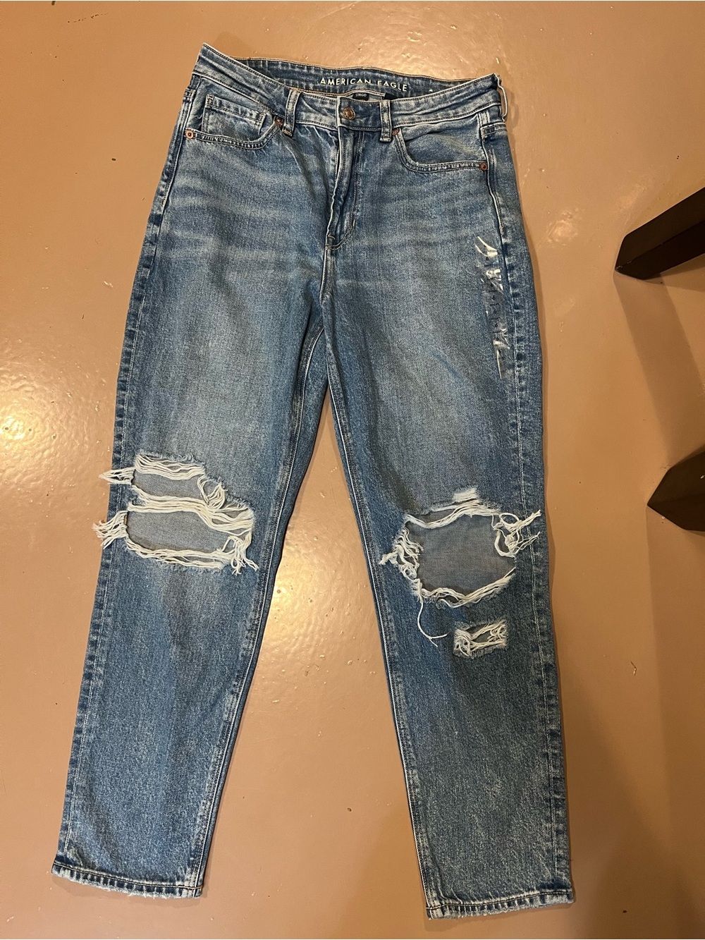 American Eagle Outfitters Distressed Blue Denim Jeans